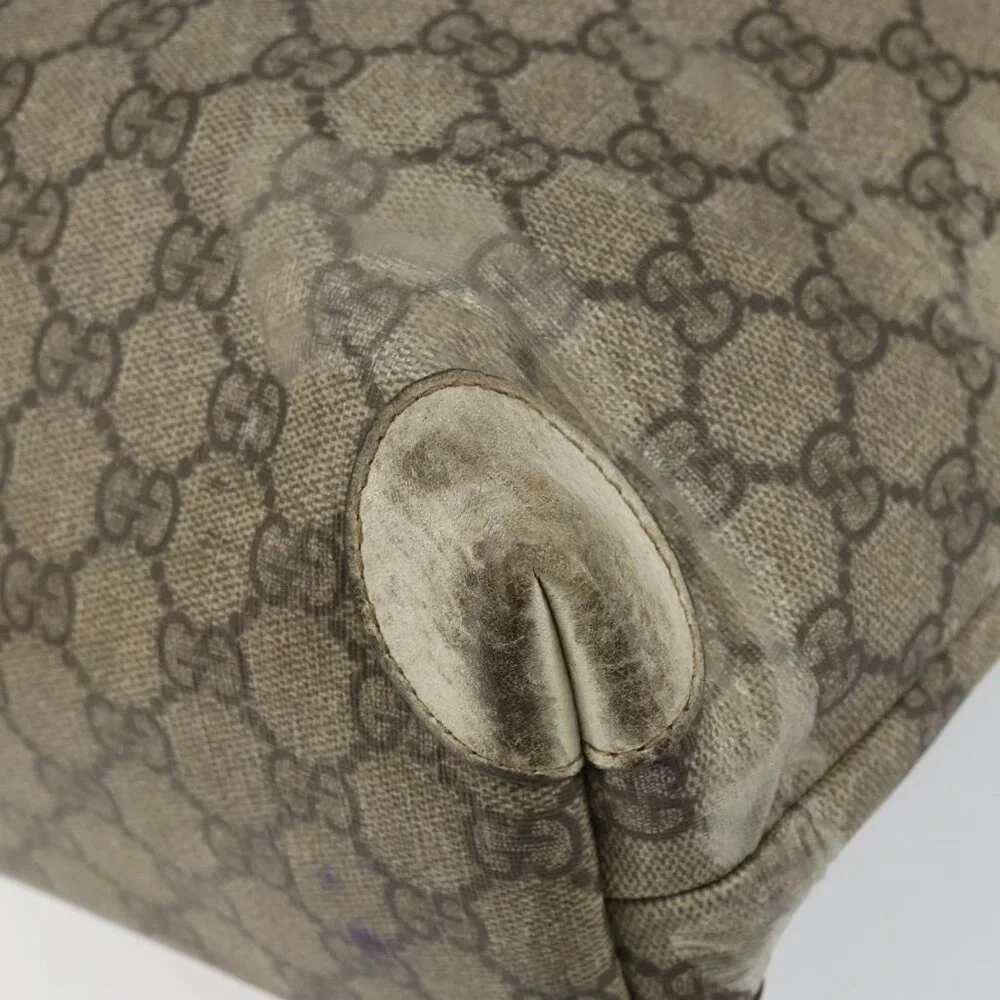 GUCCI GG Supreme Tote Bag PVC Beige 211137 Auth 156914 - Picture 11 of 16